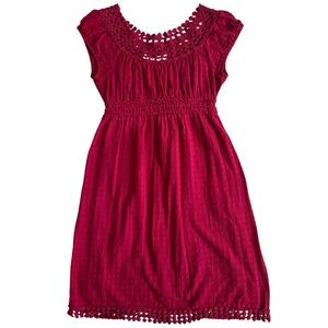 Max Studio Smocked Dress Deep Pink